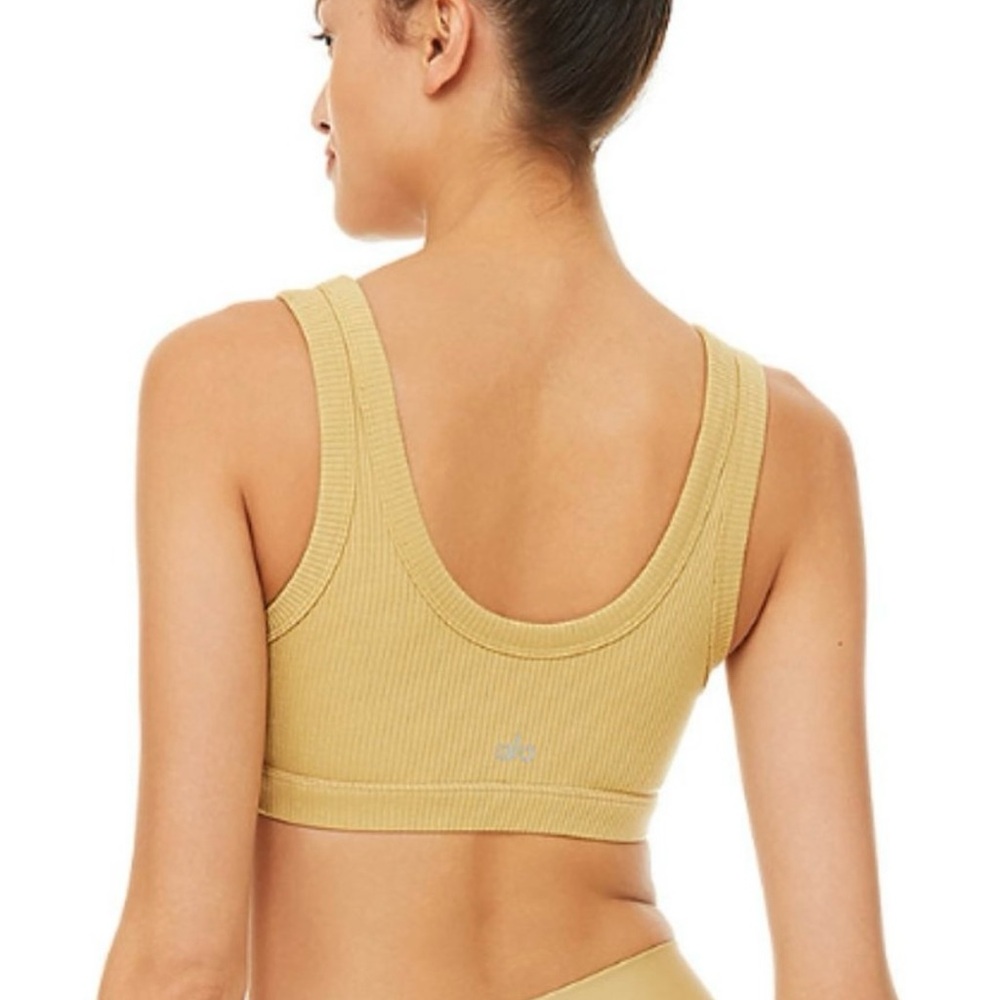ALO Yoga Ribbed Honey Wellness Bra - Picture 4 of 8